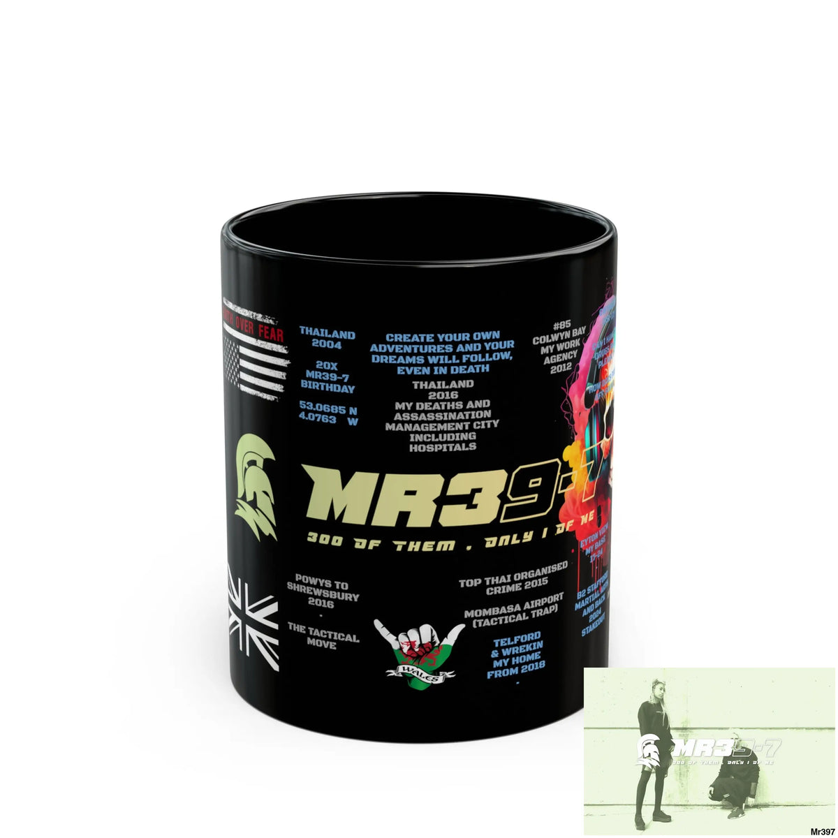 Mr39-7 Tactical 11oz Black Mug GB / Thailand/ Bermo /UK/KenyaThai Link up MH Assassination X-City Mental Health VAR