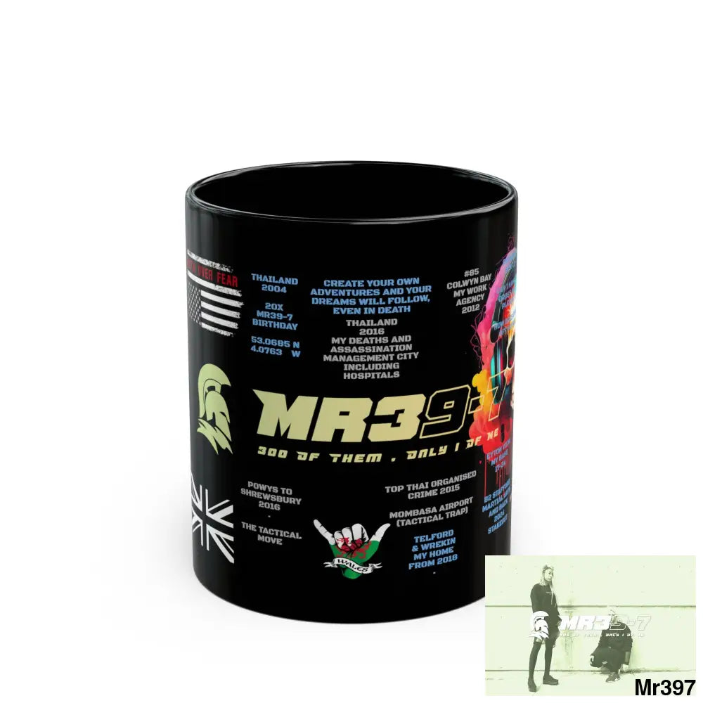 Mr39-7 Tactical 11oz Black Mug GB / Thailand/ Bermo /UK/KenyaThai Link up MH Assassination X-City Mental Health VAR