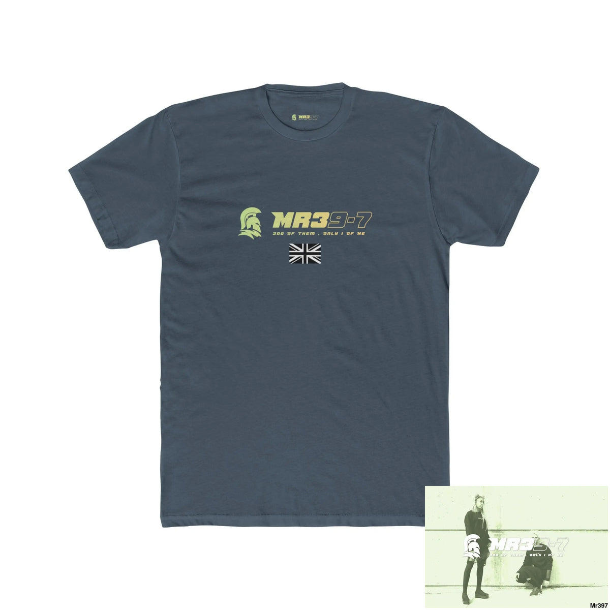 MR39-7 Tactical GB 2012 My work Colwyn Bay to and from Men’s Cotton Crew Tee Solid Indigo / S T-Shirt