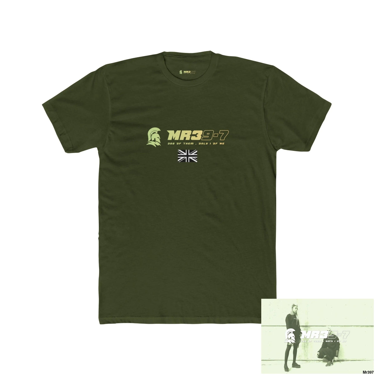MR39-7 Tactical GB 2012 My work Colwyn Bay to and from Men’s Cotton Crew Tee Solid Military Green / XS T-Shirt