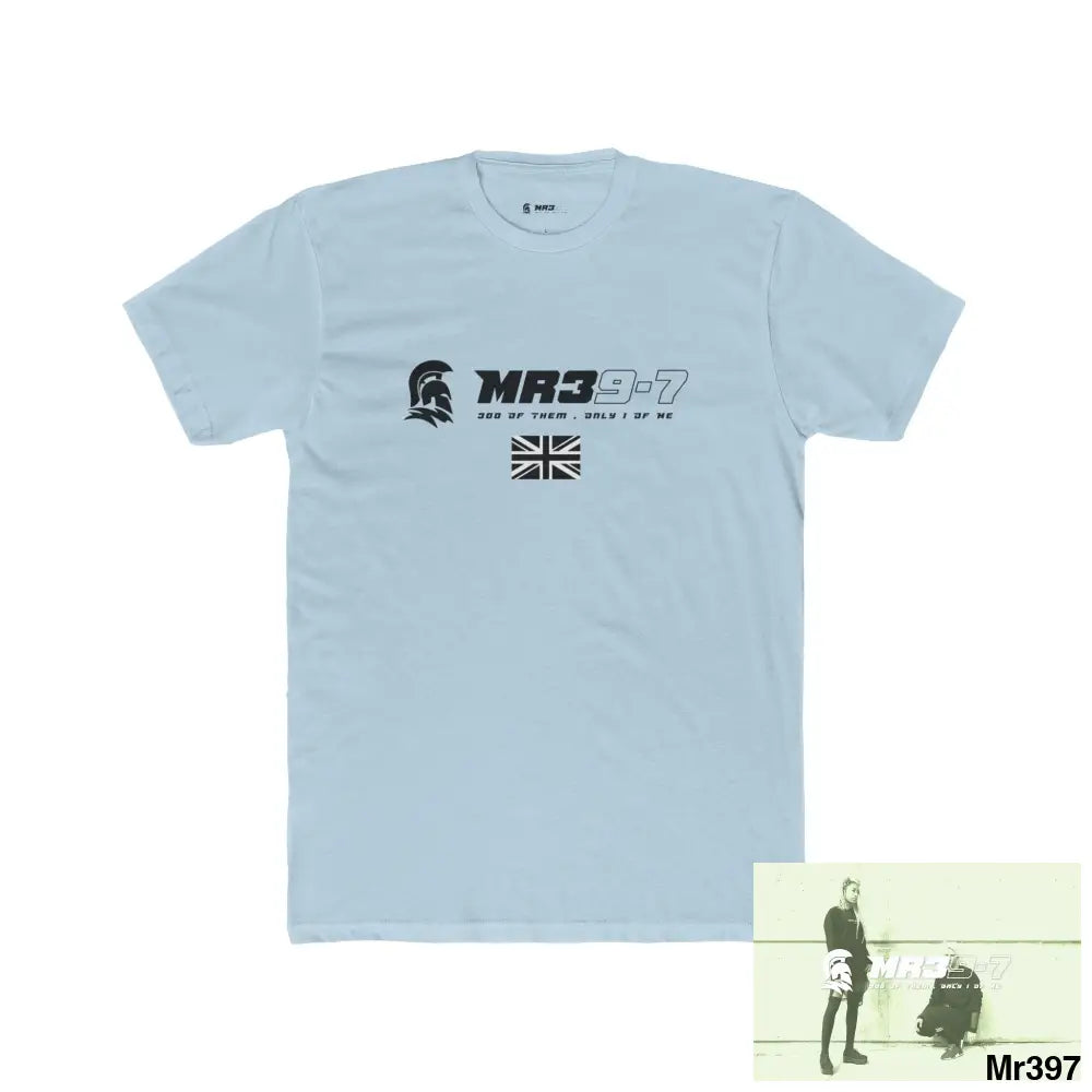 Mr39-7 Tactical GB 2012 My work Colwyn Bay to and from there Heavy Cotton Crew Tee Solid Light Blue / S T-Shirt