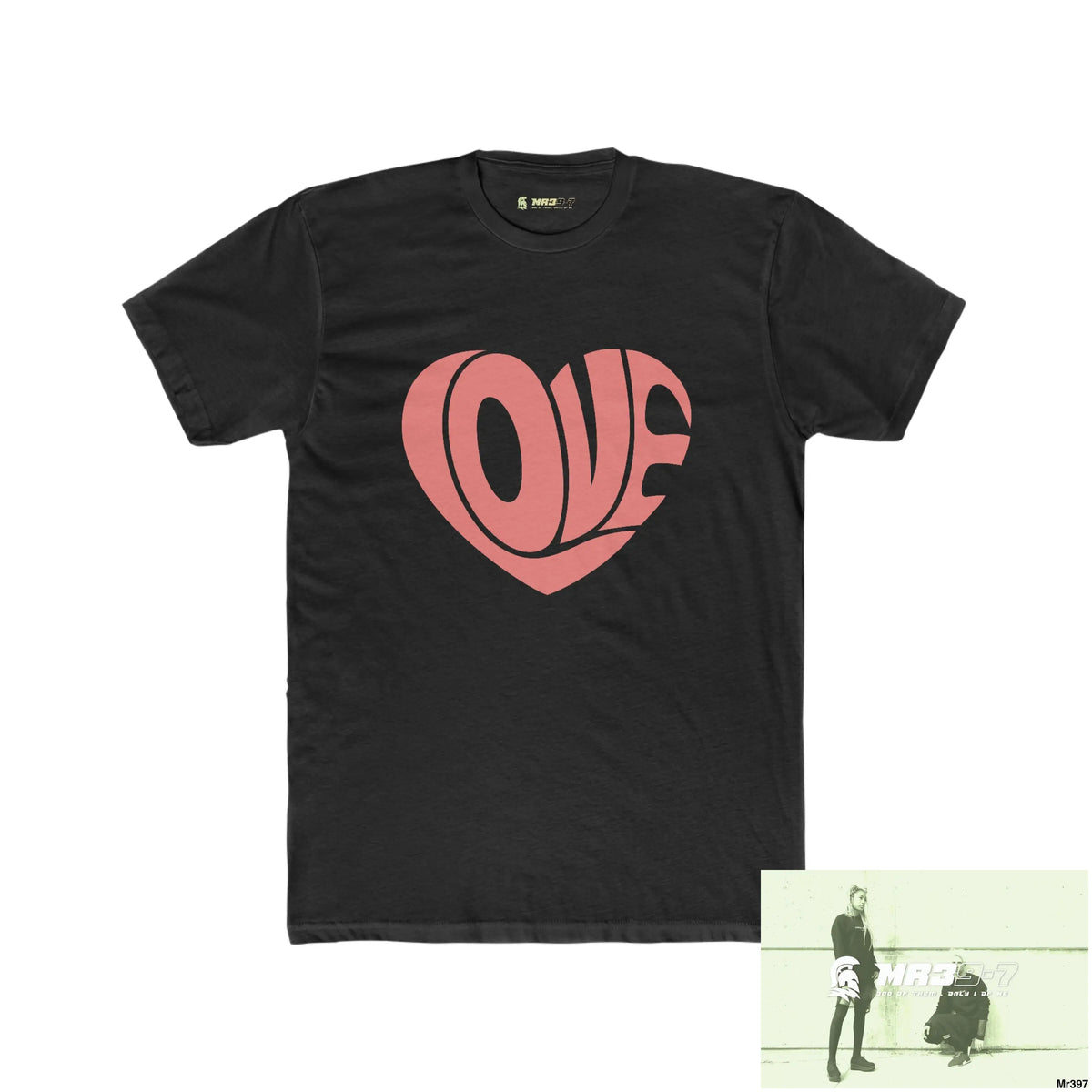 Mr39-7 Tactical Love Men’s Cotton Crew Tee Solid Black / XS T-Shirt