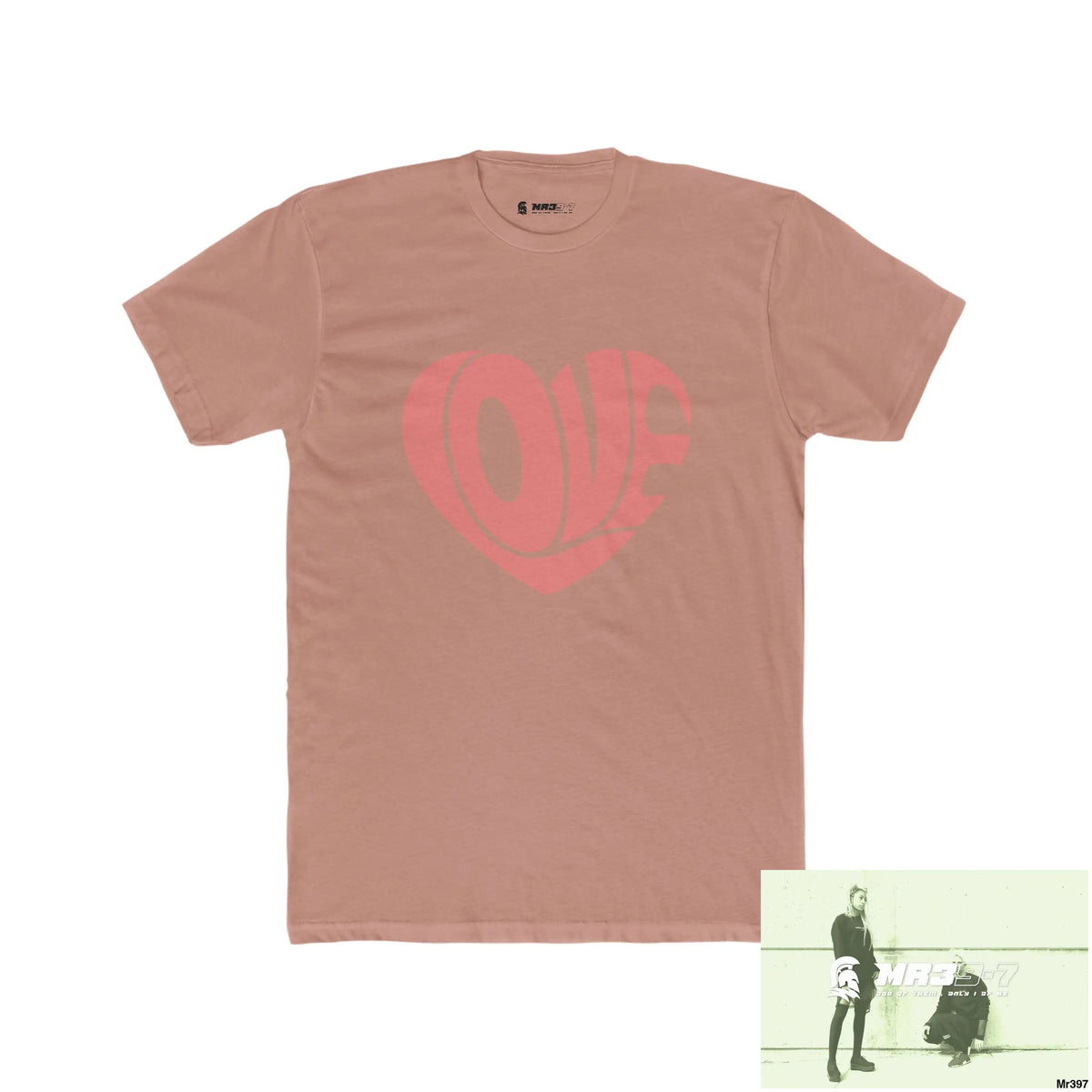 Mr39-7 Tactical Love Men’s Cotton Crew Tee Solid Desert Pink / S T-Shirt