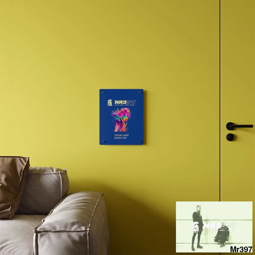 MR39-7 Thailand 2001--09 Colourful Butterfly in Mid-Flight Acrylic Wall Art Panels Home Decor