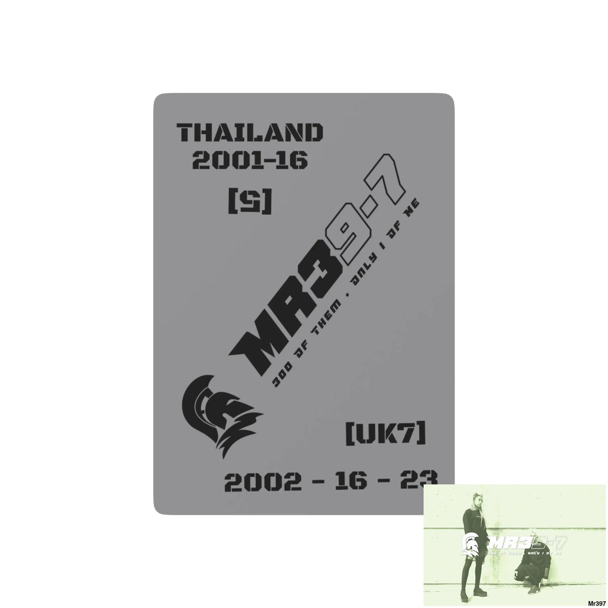 Mr39-7 Thailand /UK Ltd Edition Custom Poker Cards 2.5’’ x 3.5’’ / White / Semi Glossy Paper products