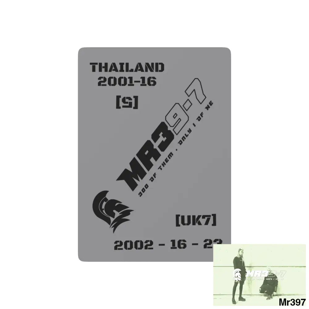 Mr39-7 Thailand /UK Ltd Edition Custom Poker Cards 2.5’’ x 3.5’’ / White / Semi Glossy Paper products