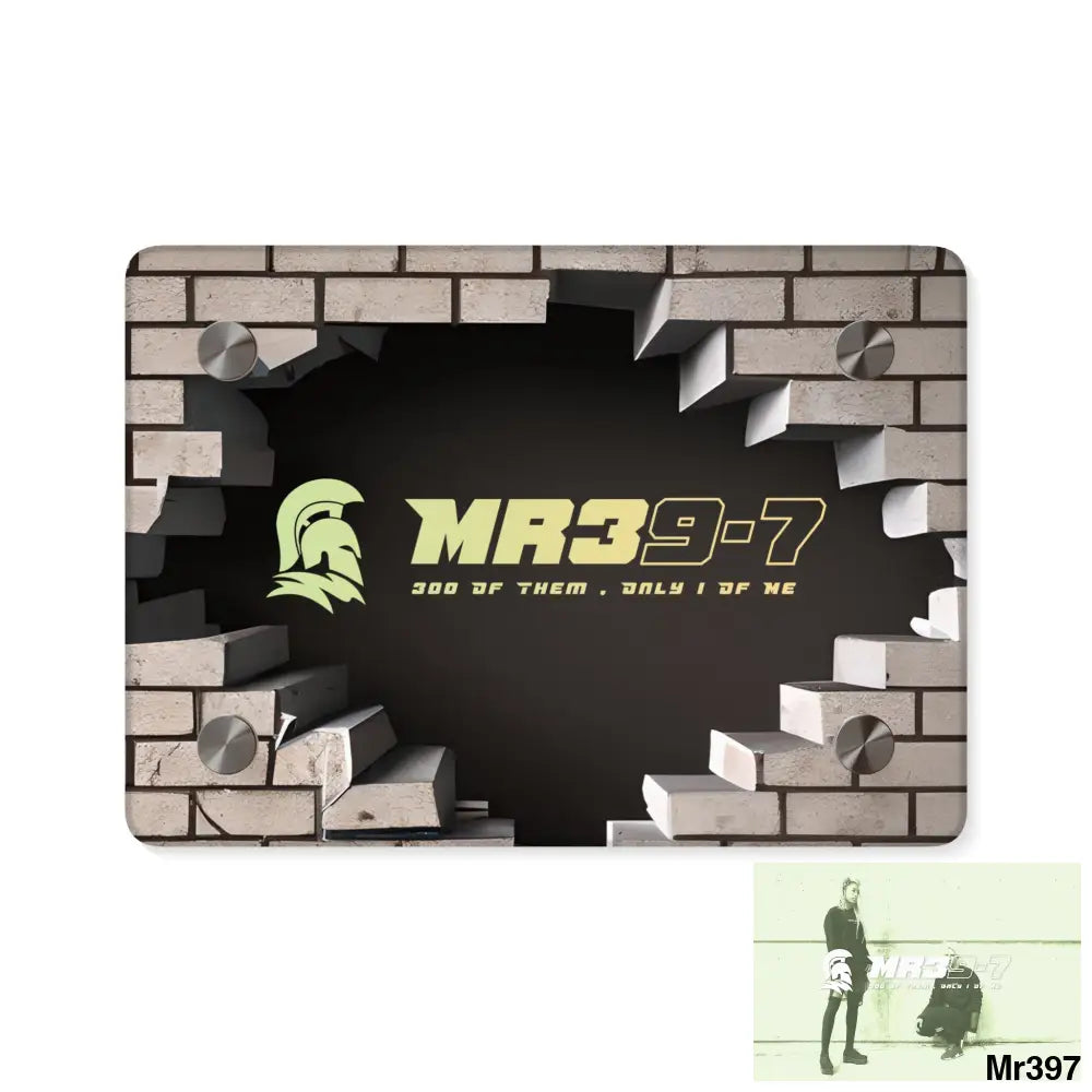 MR39-7 Through the 3D Cracked Brick Wall Graphic Acrylic Art Panels 7’’ x 5’’ (Horizontal) / 0.25’’ Home Decor
