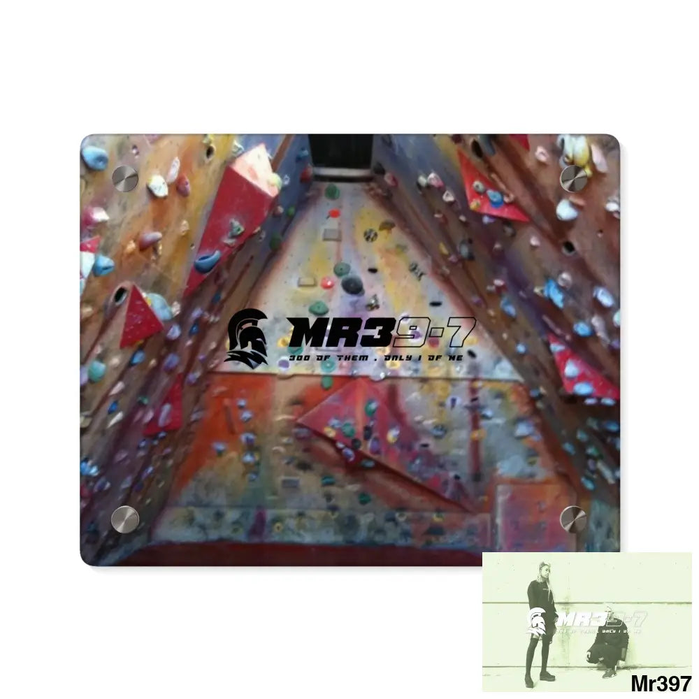 MR39-7 Training Wall 20X Beacons Climbing centre Gwynedd - Acrylic Wall Art Panels 10″ x 8″ (Horizontal) / 0.25’’ Home