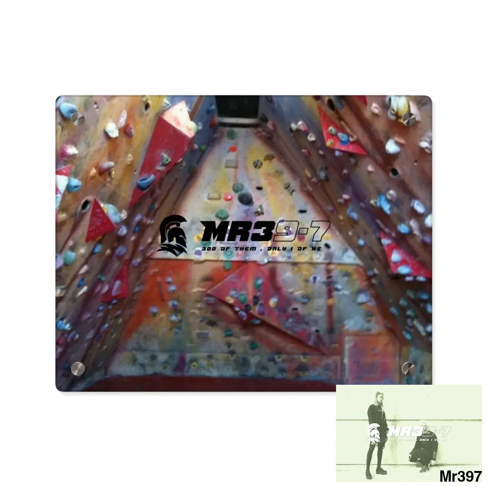 MR39-7 Training Wall 20X Beacons Climbing centre Gwynedd - Acrylic Wall Art Panels 14″ x 11″ (Horizontal) / 0.25’’ Home