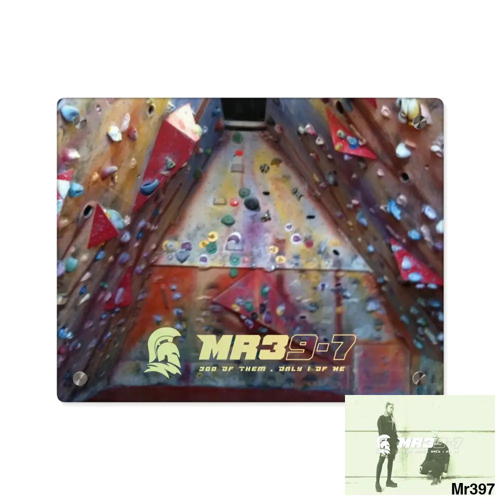 MR39-7 Training Wall 20X Beacons Climbing centre Gwynedd - Acrylic Wall Art Panels 14″ x 11″ (Horizontal) / 0.25’’ Home