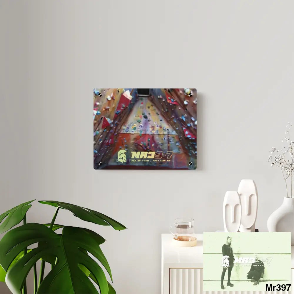 MR39-7 Training Wall 20X Beacons Climbing centre Gwynedd - Acrylic Wall Art Panels Home Decor