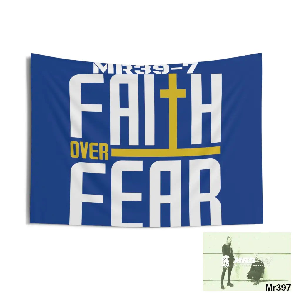 MR39-7 USA Faith over Fear Indoor Wall Tapestries 36’’ × 26’’ Home Decor