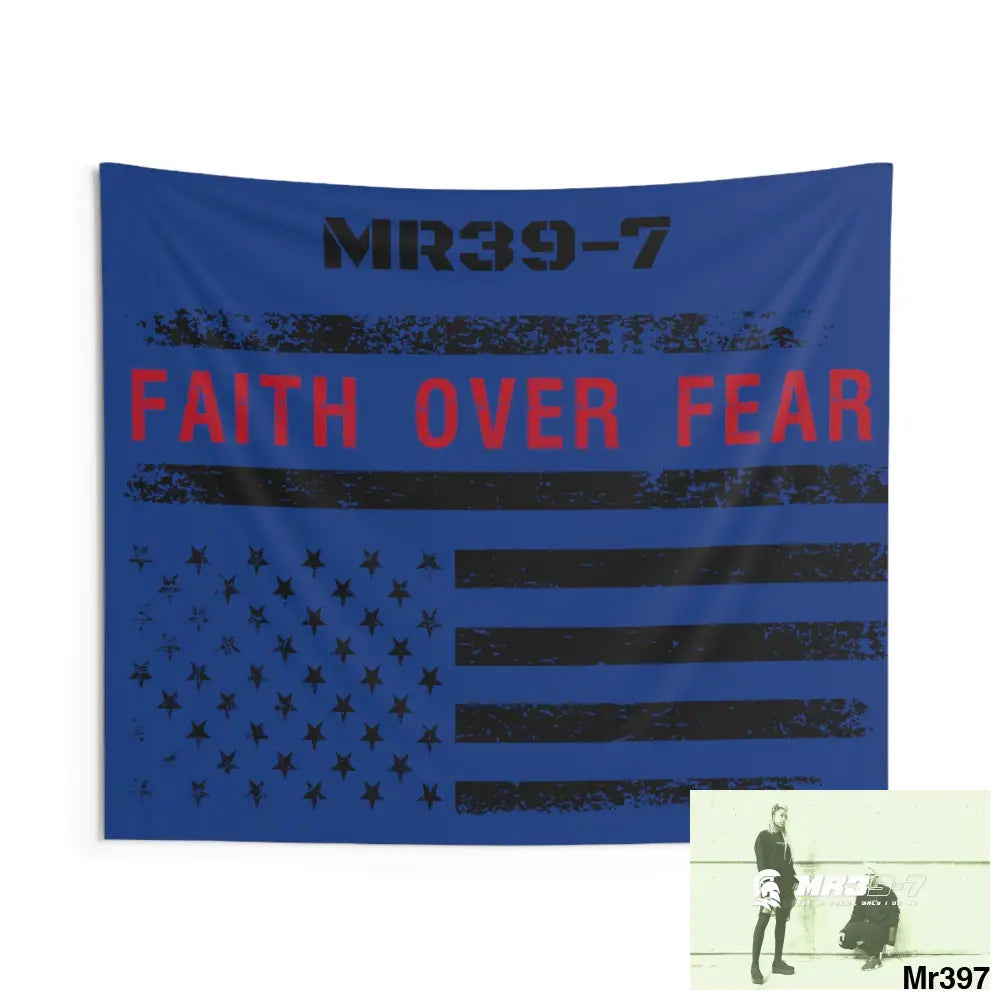 MR39-7 USA Faith over Fear Indoor Wall Tapestries 60’’ × 50’’ Home Decor