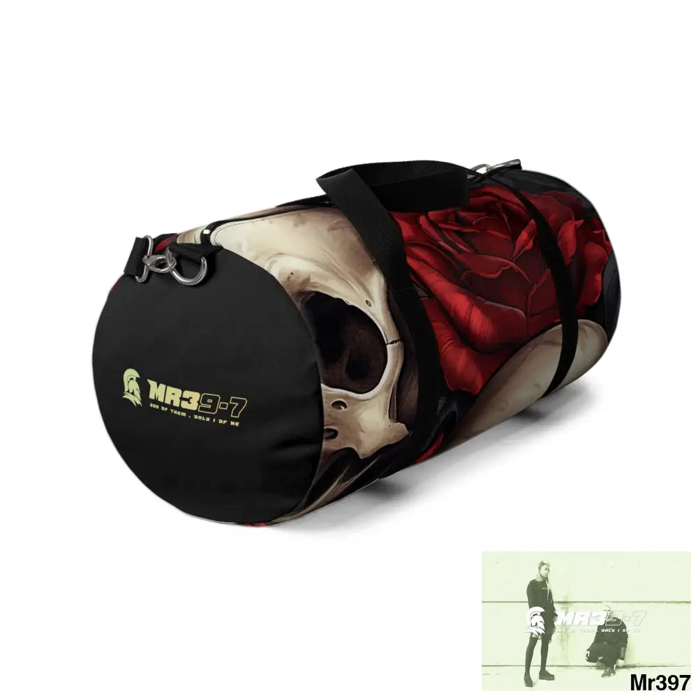 MR39-7Gothic Skulls & Roses Duffel Bag Bags