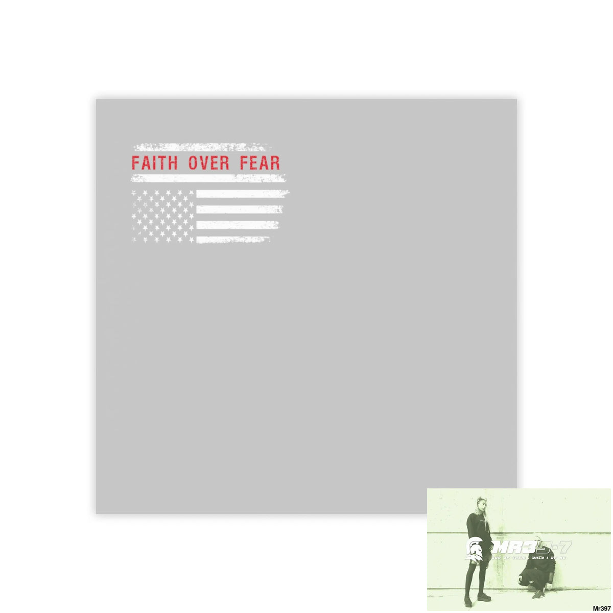 Mr39-7s USA Faith over Fear Post-it® Note Pads 3’’ x 3’’ / White Paper products