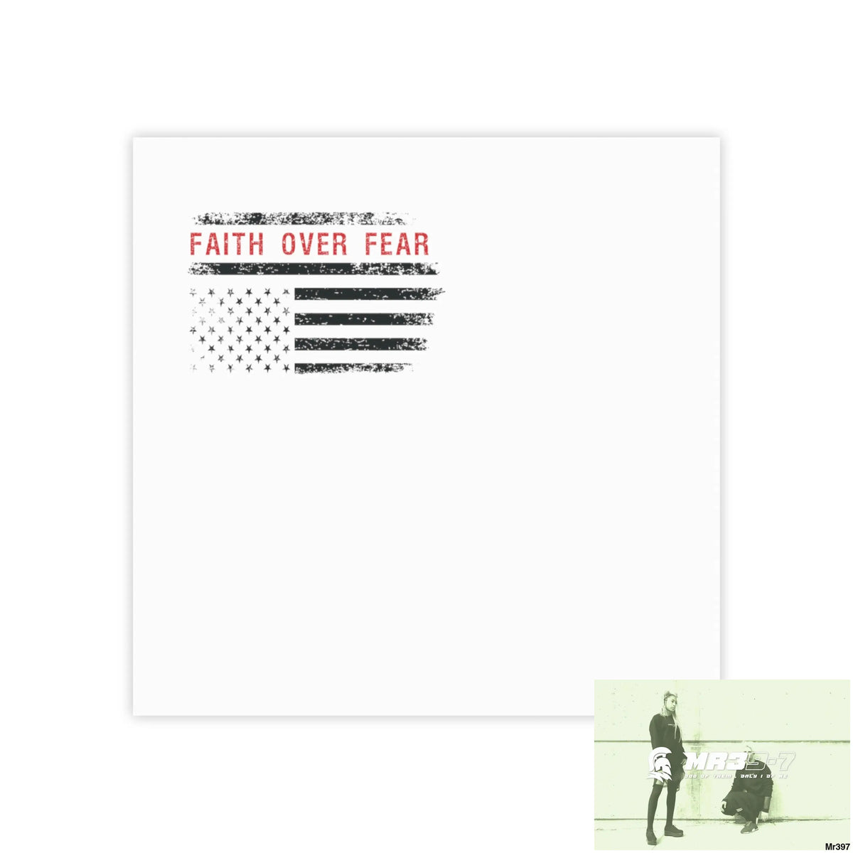 Mr39-7s USA Faith over Fear Post-it® Note Pads 3’’ x 3’’ / White Paper products