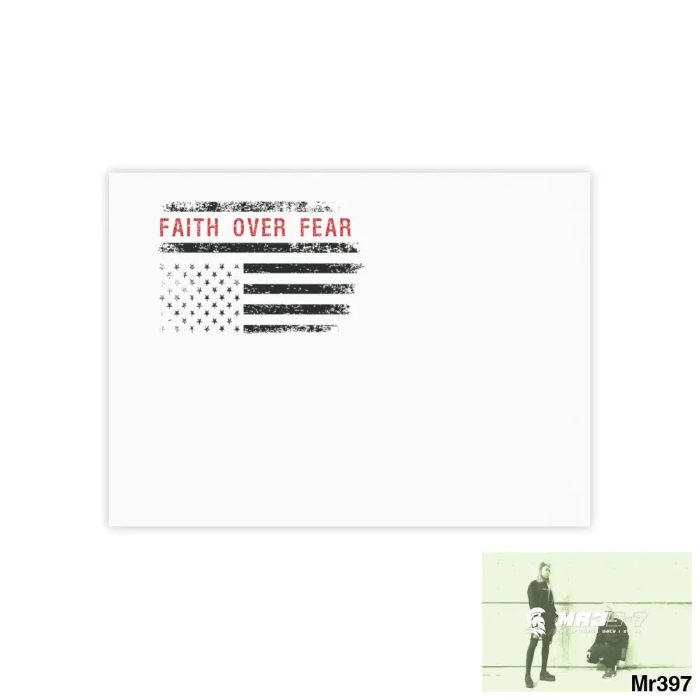 Mr39-7s USA Faith over Fear Post-it® Note Pads 4’’ x 3’’ / White Paper products