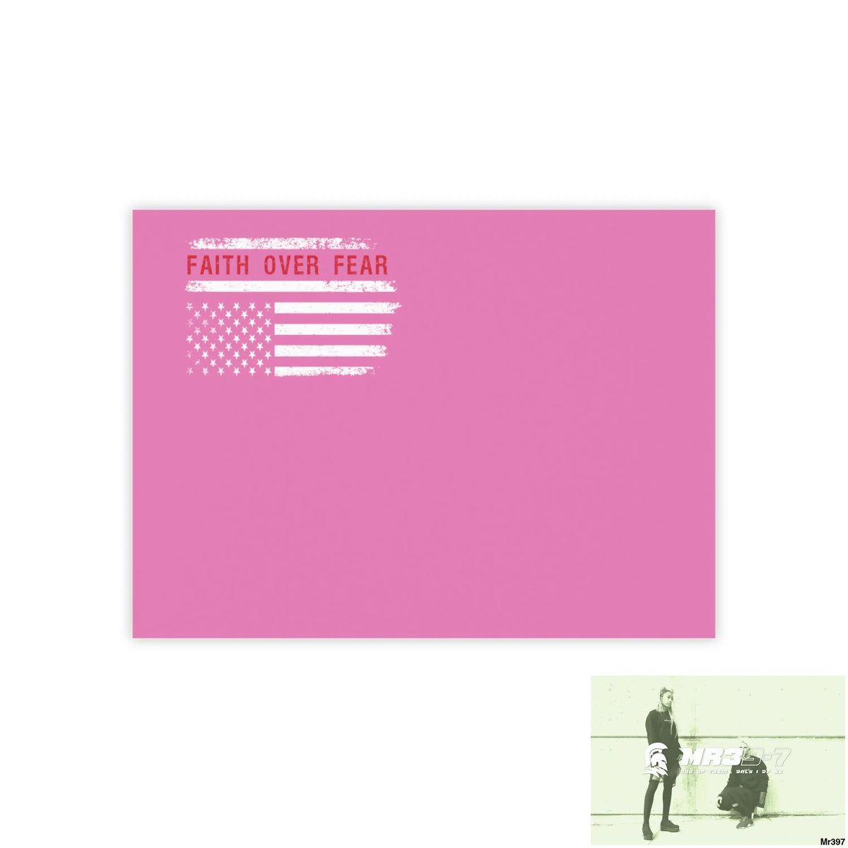 Mr39-7s USA Faith over Fear Post-it® Note Pads 4’’ x 3’’ / White Paper products