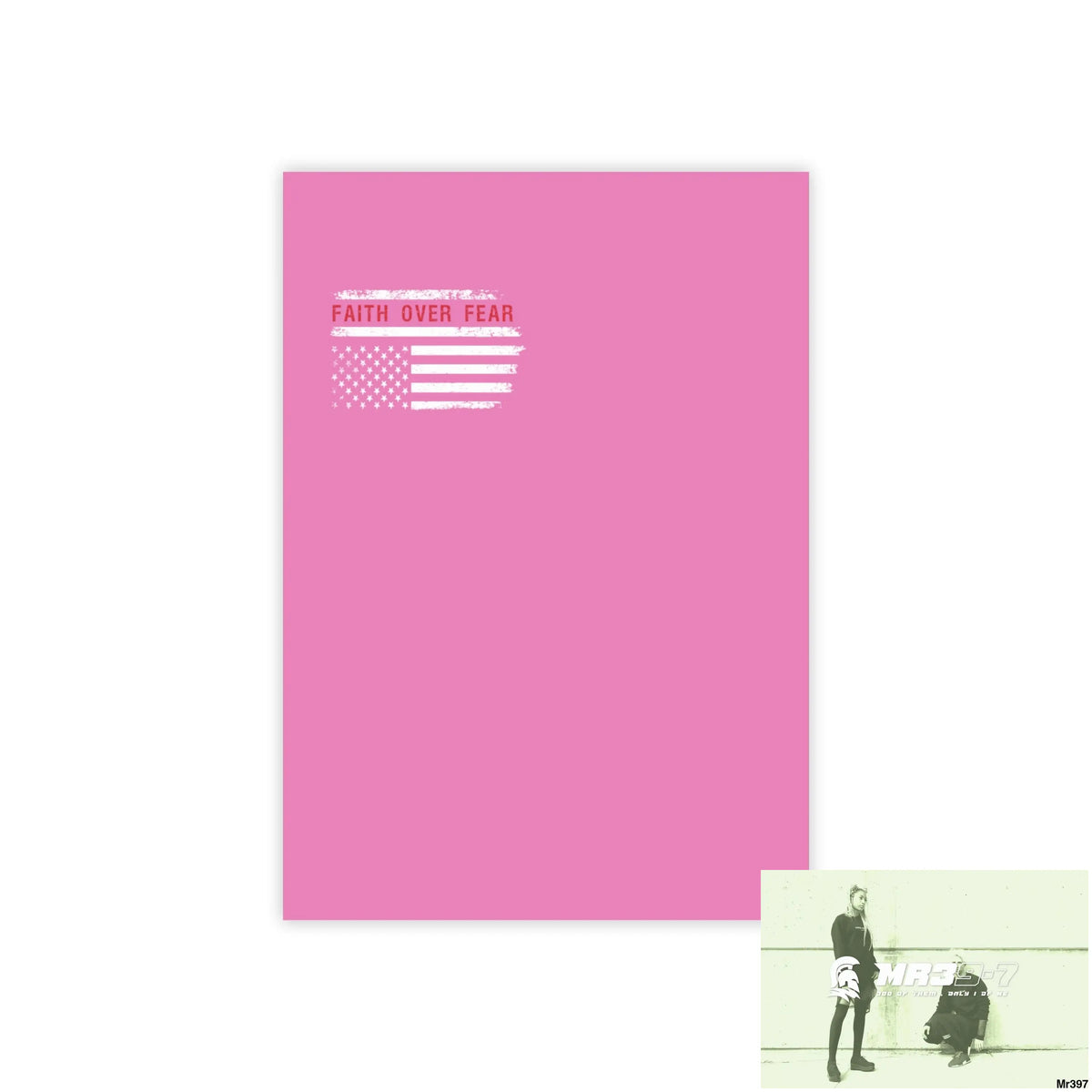 Mr39-7s USA Faith over Fear Post-it® Note Pads 4’’ x 6’’ / White Paper products