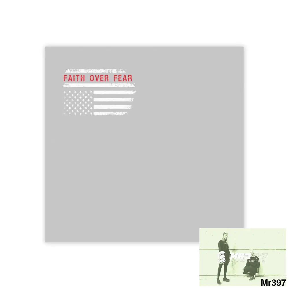 Mr39-7s USA Faith over Fear Post-it® Note Pads 4’’ x 4’’ / White Paper products