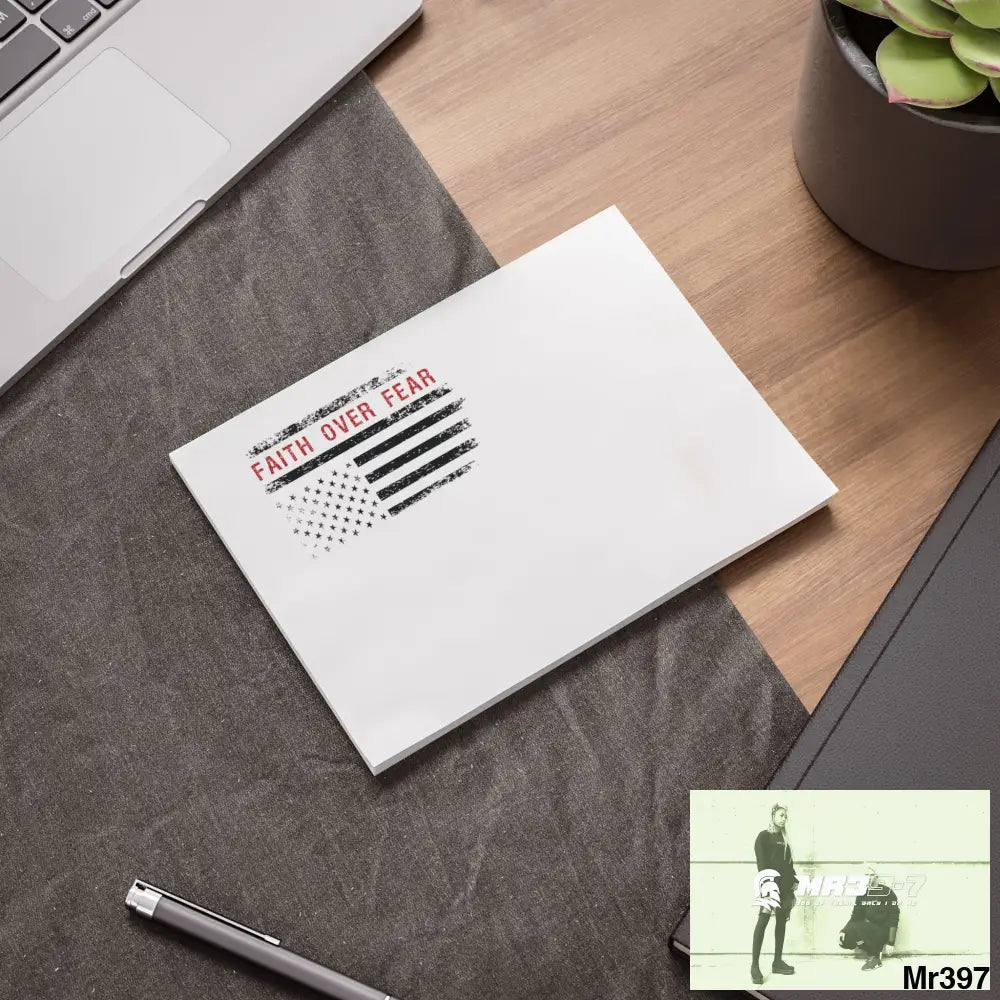 Mr39-7s USA Faith over Fear Post-it® Note Pads Paper products