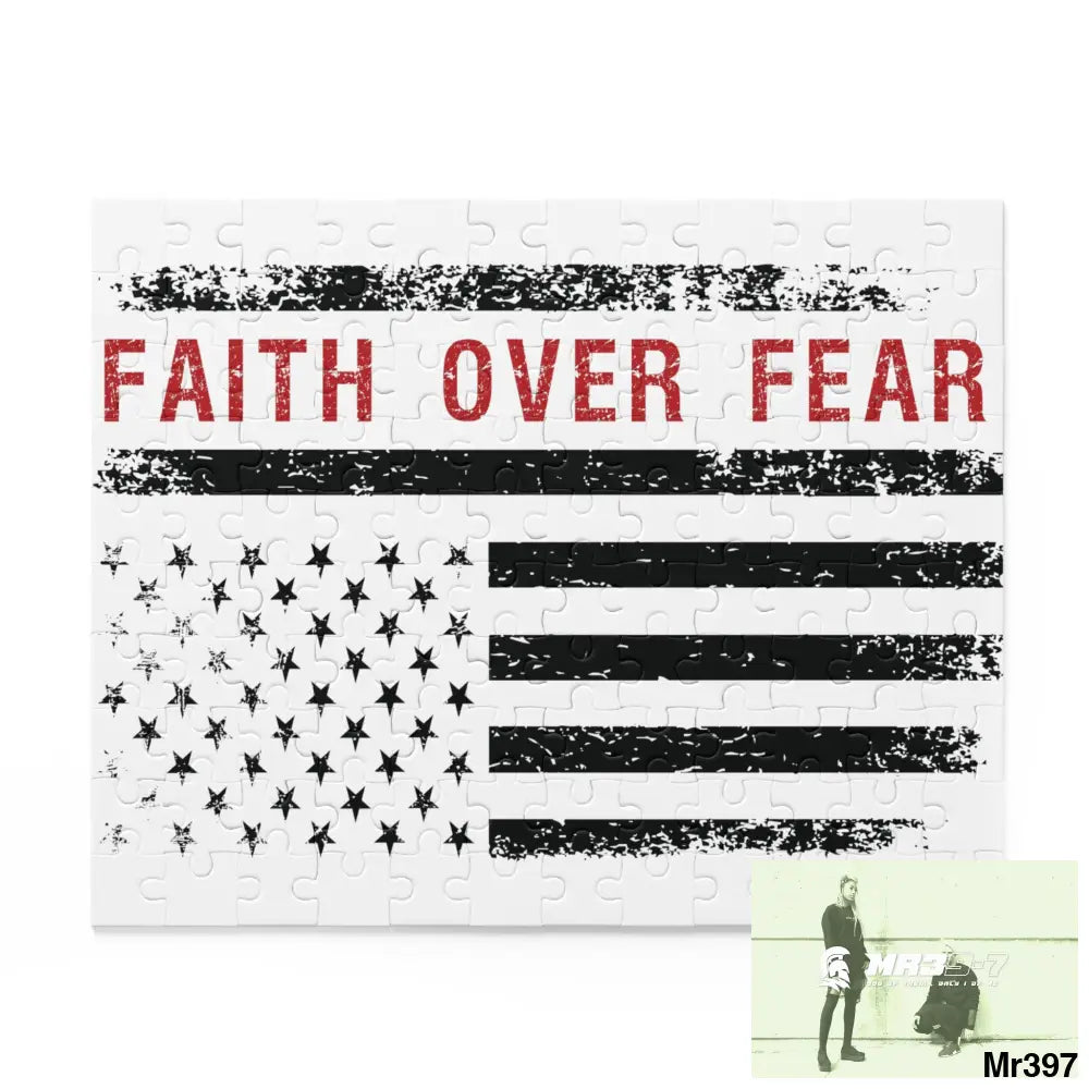 Mr39-7s USA Faith over Fear Puzzle (120 252 500-Piece) 10’’ × 8’’ (120 pcs) Puzzle