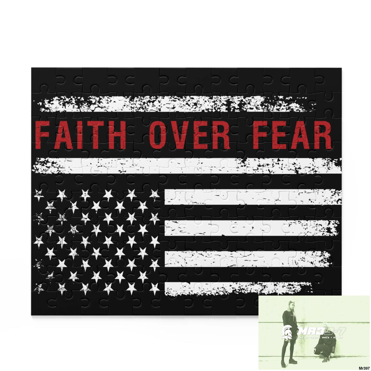 Mr39-7s USA Faith over Fear Puzzle (120 252 500-Piece) 10’’ × 8’’ (120 pcs) Puzzle
