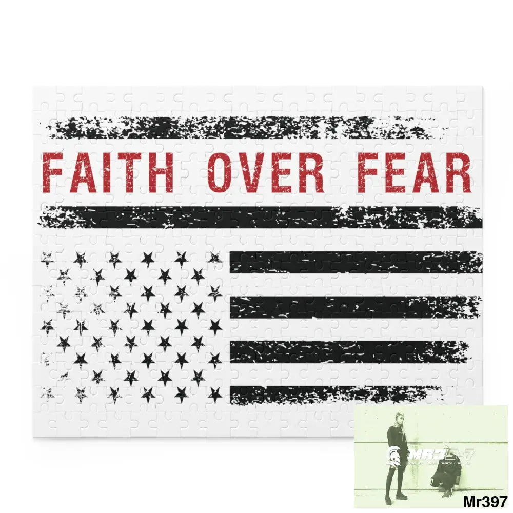 Mr39-7s USA Faith over Fear Puzzle (120 252 500-Piece) 14’’ × 11’’ (252 pcs) Puzzle