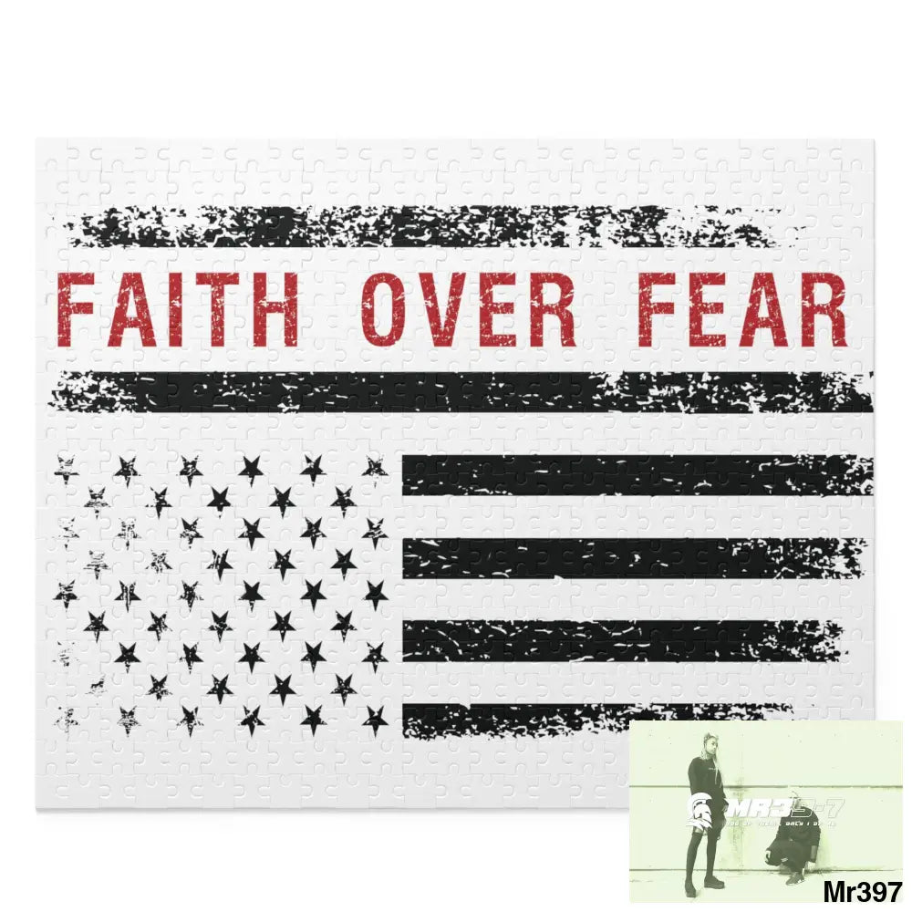 Mr39-7s USA Faith over Fear Puzzle (120 252 500-Piece) 20’’ × 16’’ (500 pcs) Puzzle
