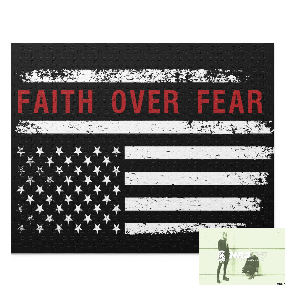 Mr39-7s USA Faith over Fear Puzzle (120 252 500-Piece) 20’’ × 16’’ (500 pcs) Puzzle