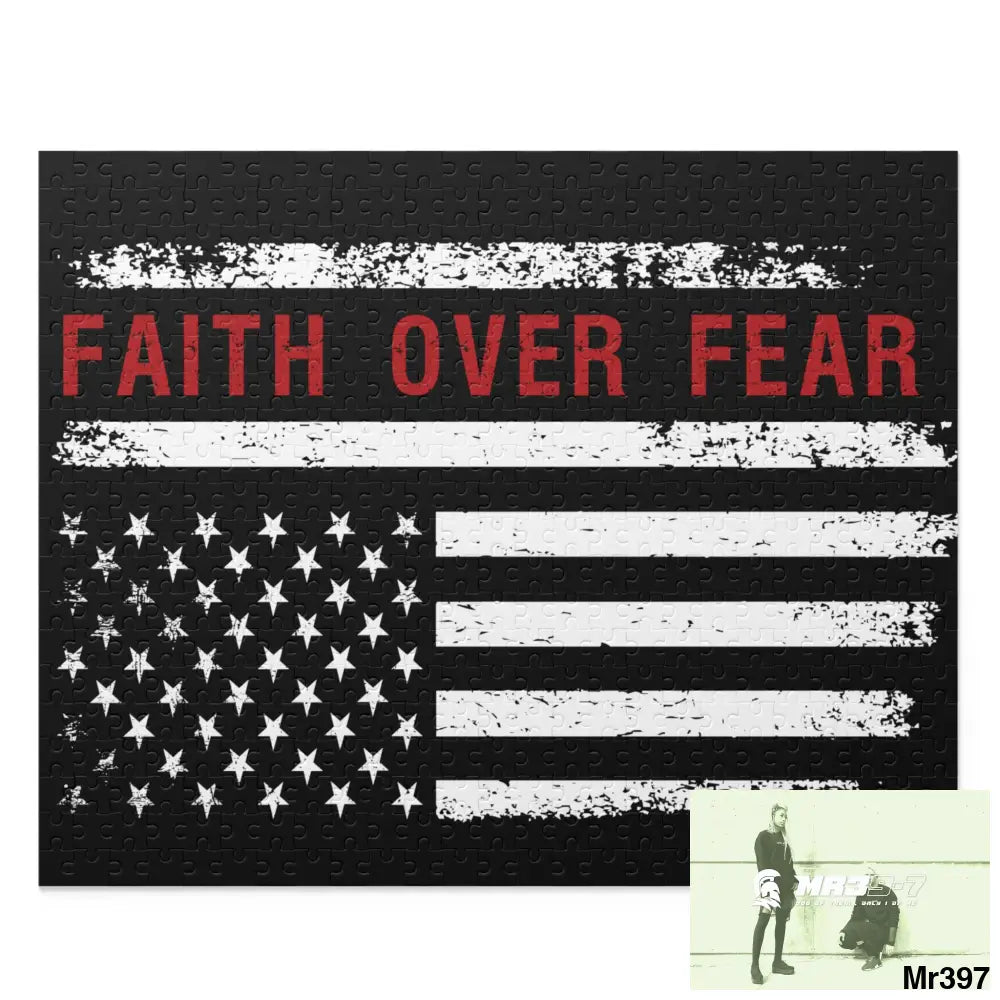 Mr39-7s USA Faith over Fear Puzzle (120 252 500-Piece) 20’’ × 16’’ (500 pcs) Puzzle