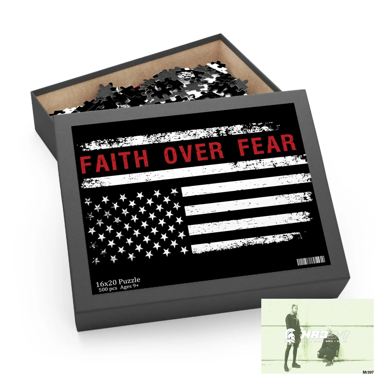 Mr39-7s USA Faith over Fear Puzzle (120 252 500-Piece) Puzzle