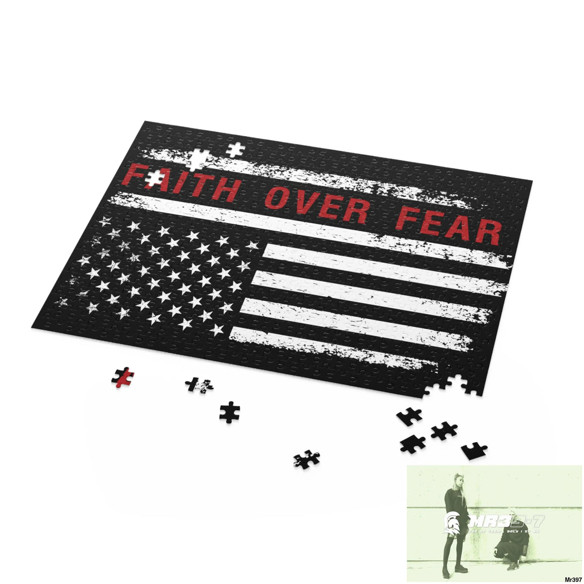 Mr39-7s USA Faith over Fear Puzzle (120 252 500-Piece) Puzzle