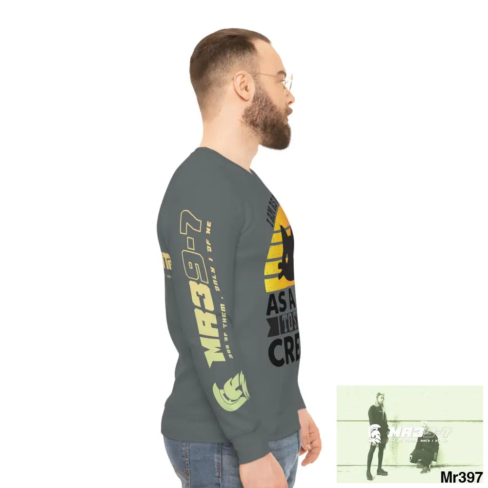 Mr39-A1 vigilante - Cat Vigilance Lightweight Sweatshirt (AOP) All Over Prints
