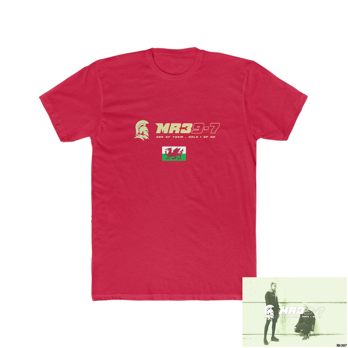 MR39 Gwynedd Barmouth Men’s Cotton Crew Tee Solid Red / XS T-Shirt