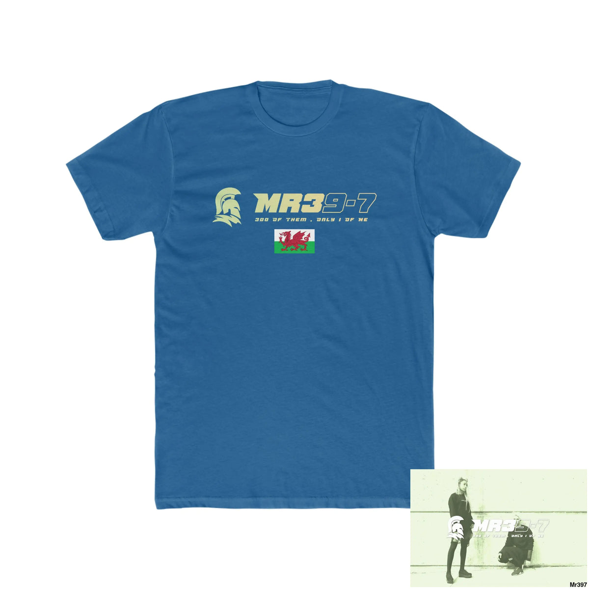 MR39 Gwynedd Men’s Cotton Crew Tee Solid Cool Blue / S T-Shirt