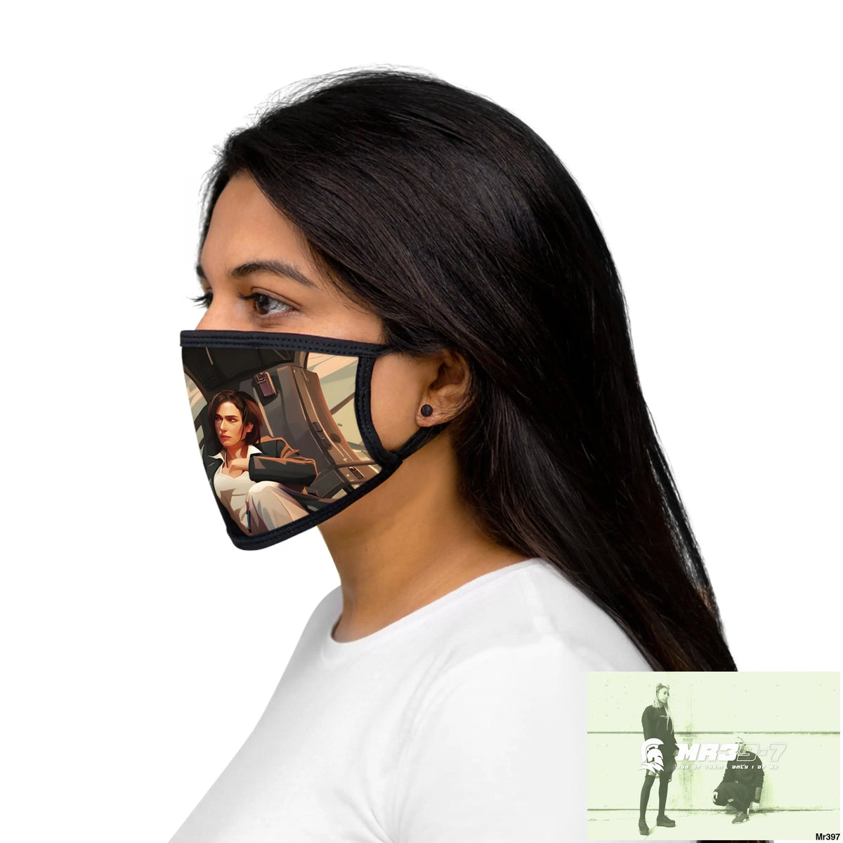MR39 Mixed-Fabric Face Mask One size Accessories