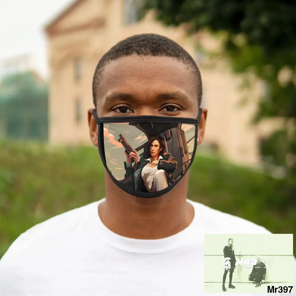 MR39 Mixed-Fabric Face Mask One size Accessories