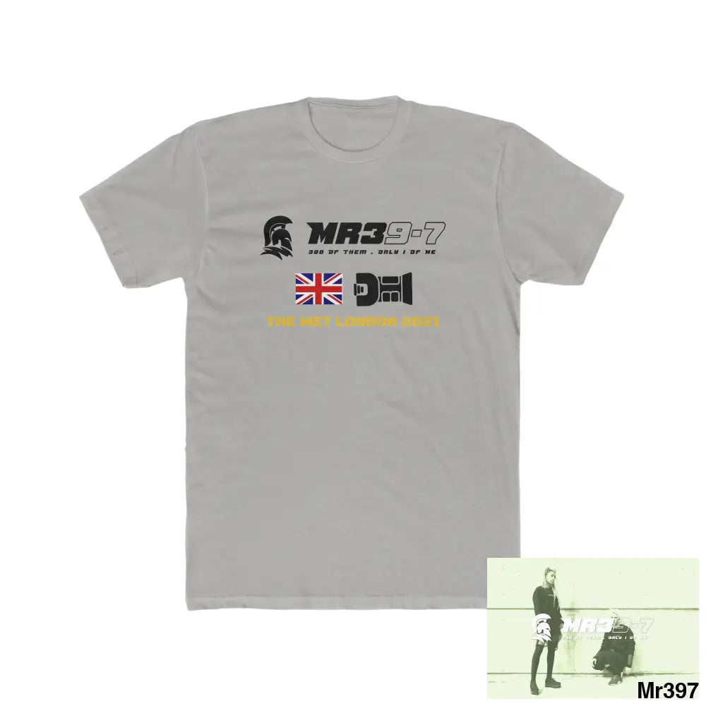 MR39 One flew over the Redwoods Centre & Fked off to London - Men’s Cotton Crew Tee Solid Light Grey / S T-Shirt
