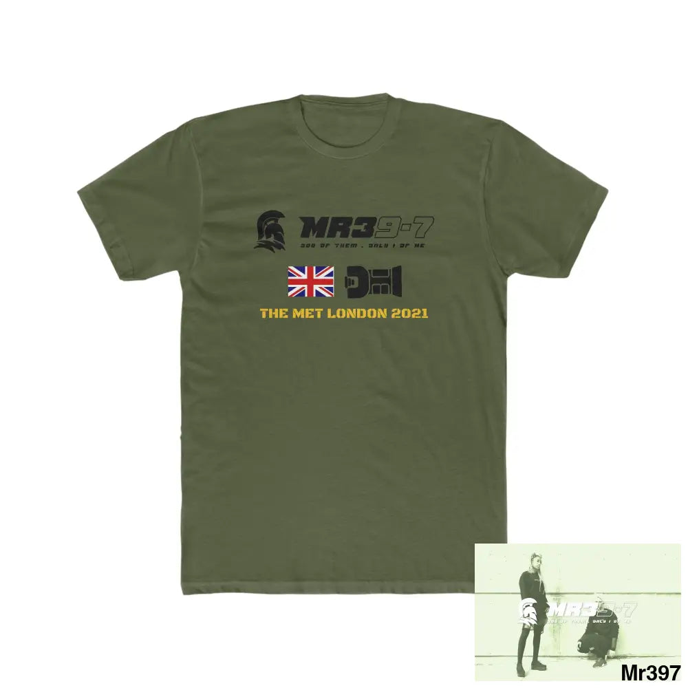 MR39 One flew over the Redwoods Centre & Fked off to London - Men’s Cotton Crew Tee Solid Military Green / XS T-Shirt