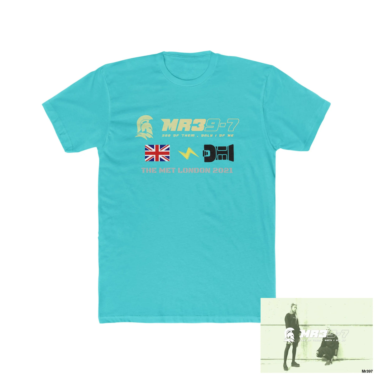 MR39 One flew over the redwoods centre - Men’s Cotton Crew Tee Solid Tahiti Blue / S T-Shirt
