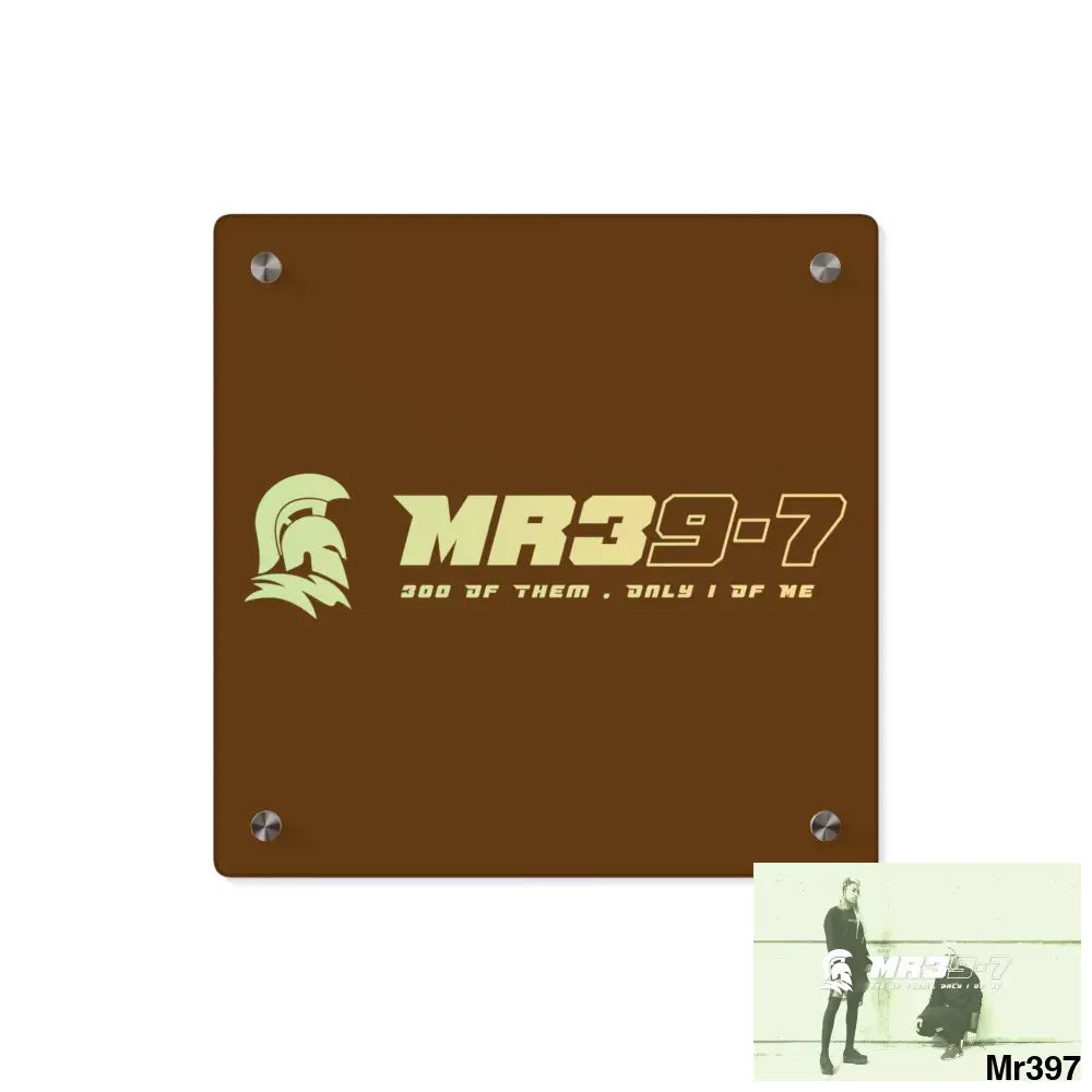 MR39 Sparta Sparta Acrylic Wall Art Panels 11’’ x 11’’ (Square) / 0.25’’ Home Decor