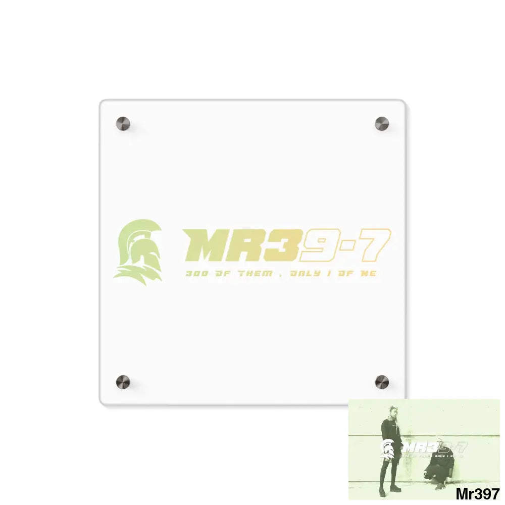 MR39 Sparta Sparta Acrylic Wall Art Panels 11’’ x 11’’ (Square) / 0.25’’ Home Decor