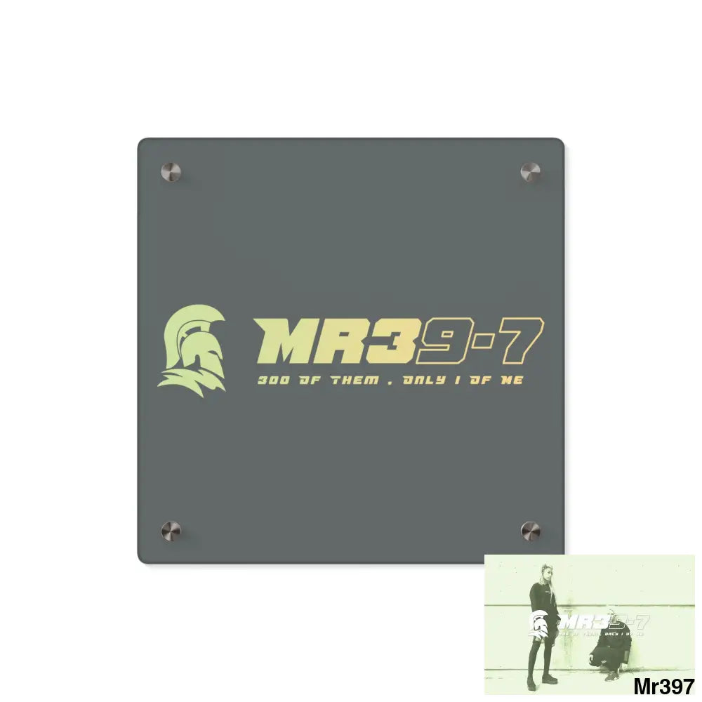 MR39 Sparta Sparta Acrylic Wall Art Panels 11’’ x 11’’ (Square) / 0.25’’ Home Decor