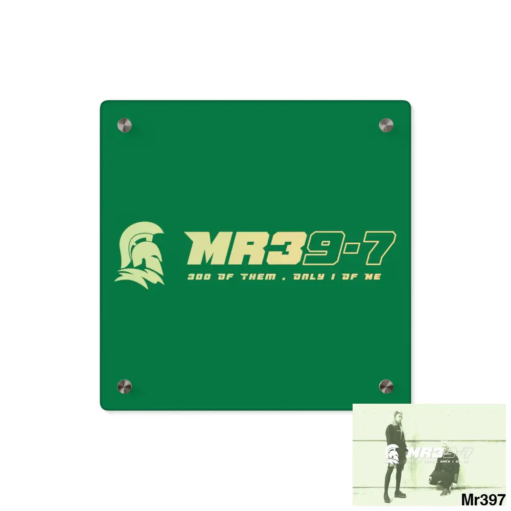 MR39 Sparta Sparta Acrylic Wall Art Panels 11’’ x 11’’ (Square) / 0.25’’ Home Decor