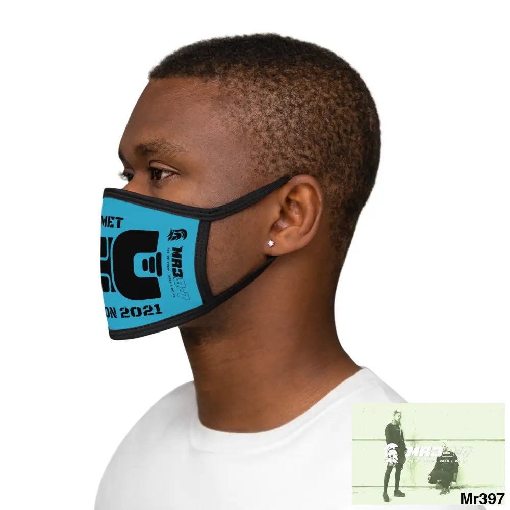 MR39 tasered by the Met 2021 Mixed-Fabric Face Mask One size Accessories