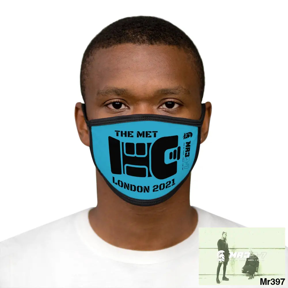 MR39 tasered by the Met 2021 Mixed-Fabric Face Mask One size Accessories