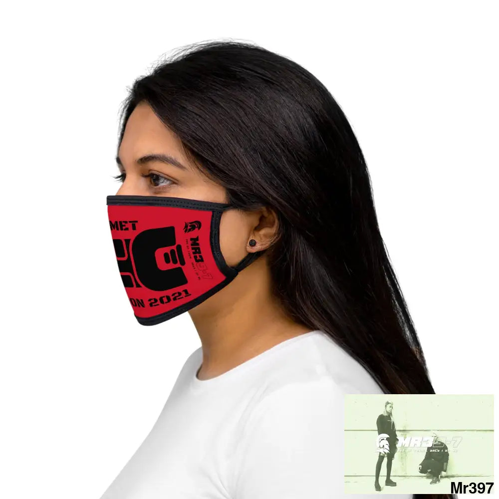 MR39 tasered by the met 2021 Mixed-Fabric Face Mask One size Accessories