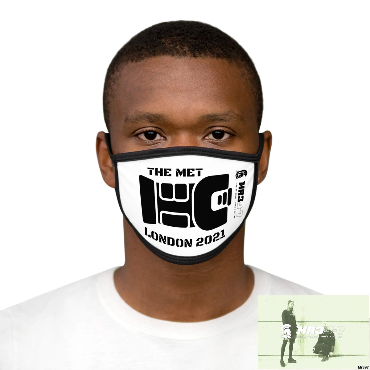 MR39 tasered by the met 2021 Mixed-Fabric Face Mask One size Accessories