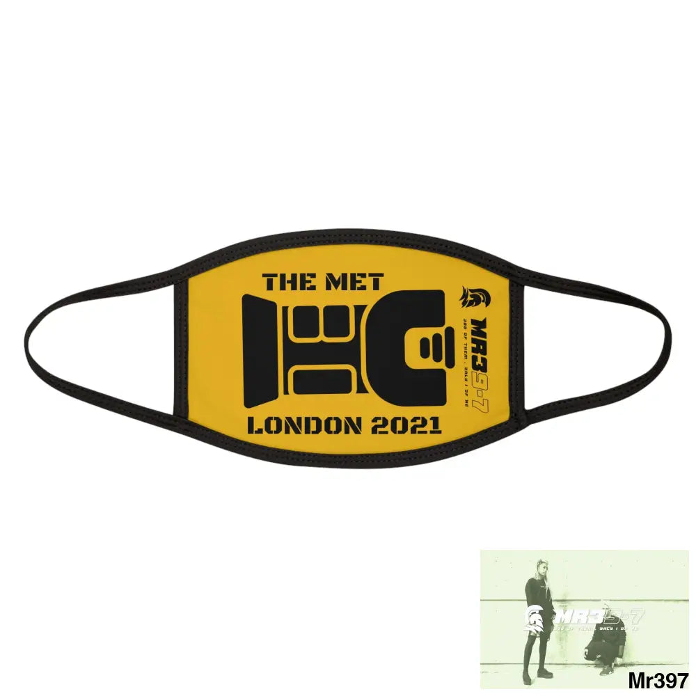 MR39 tasered by the met 2021 Mixed-Fabric Face Mask One size Accessories